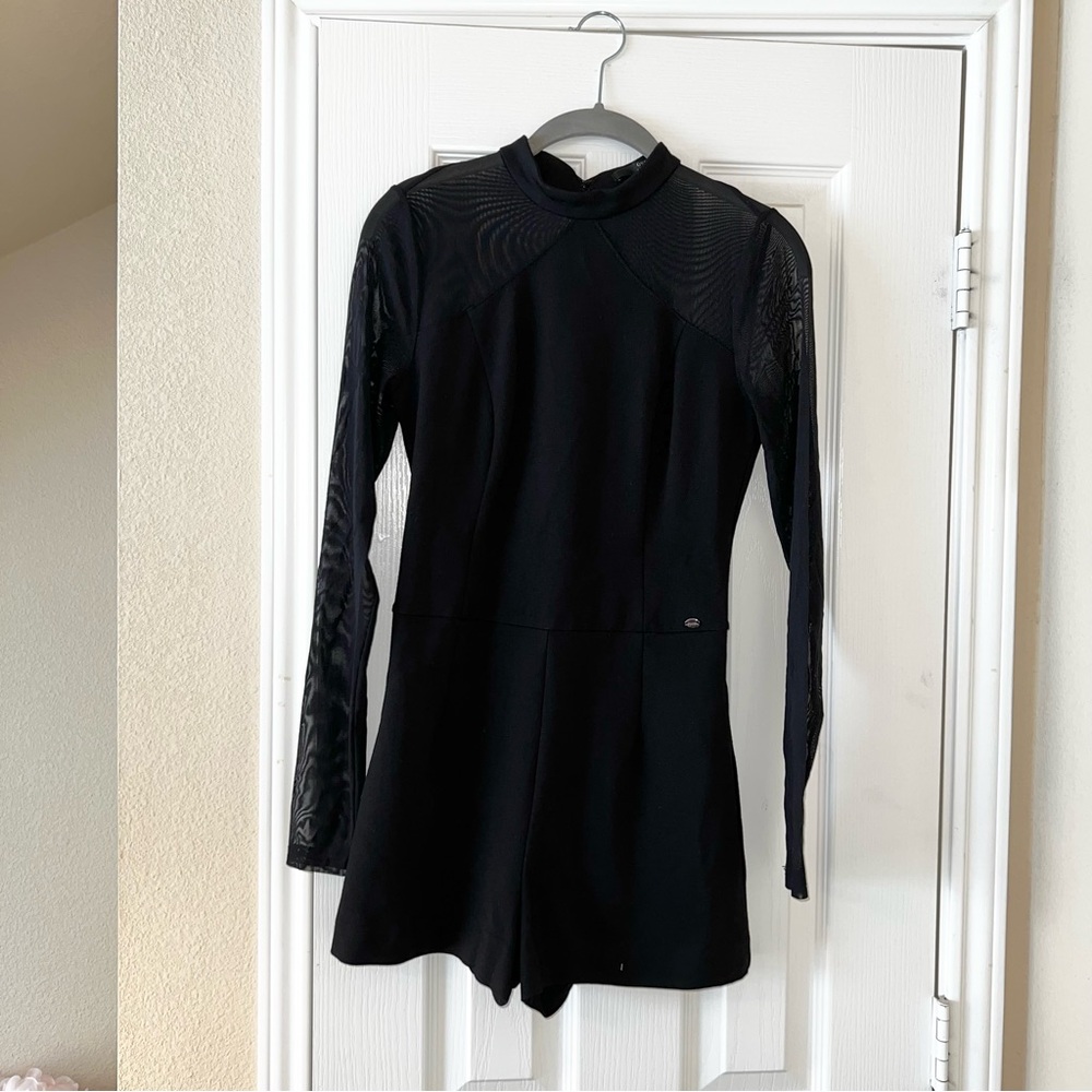 Guess Sheer Long Sleeve Romper